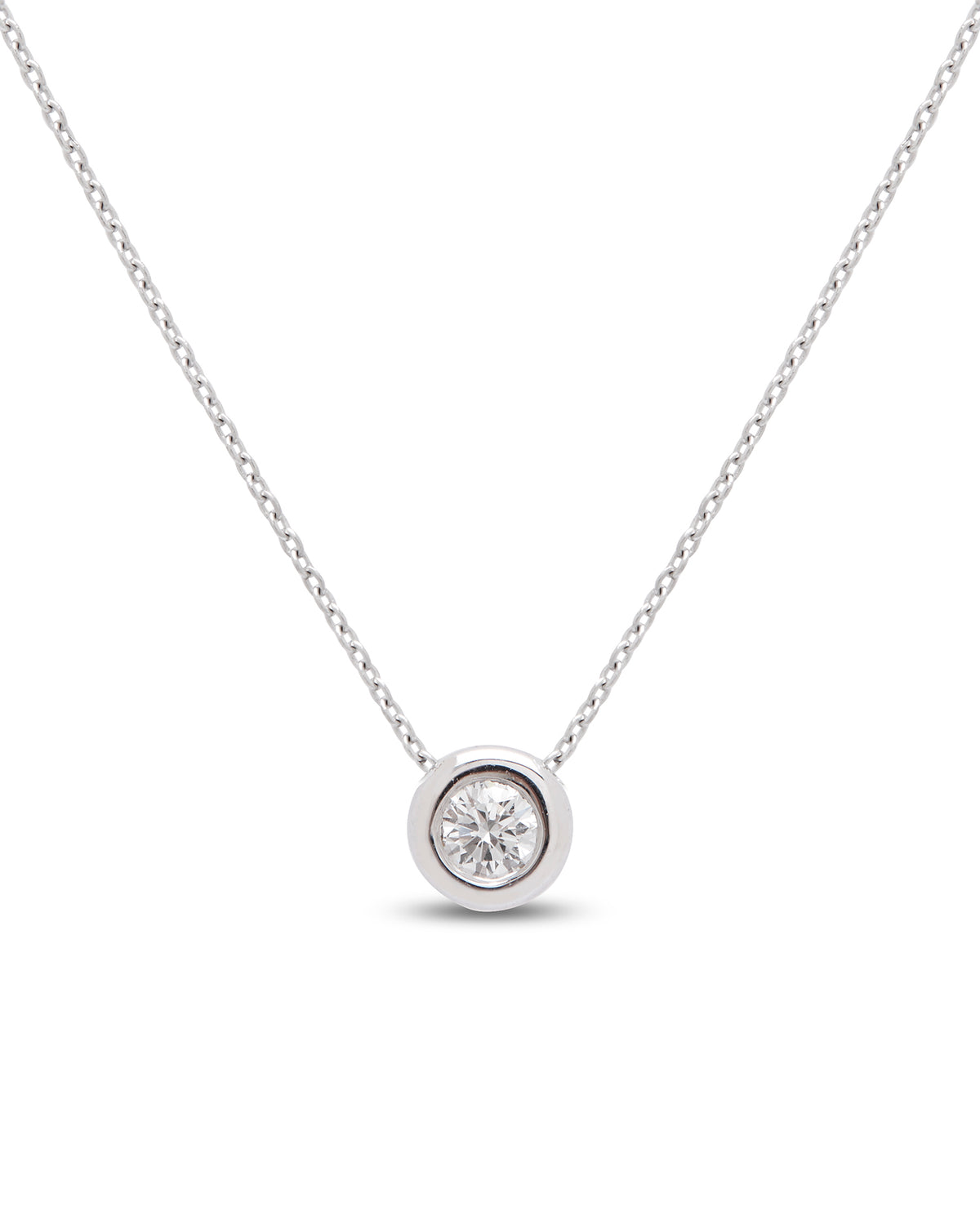 Aura White Gold Single Solitaire 0.10ct Pendant