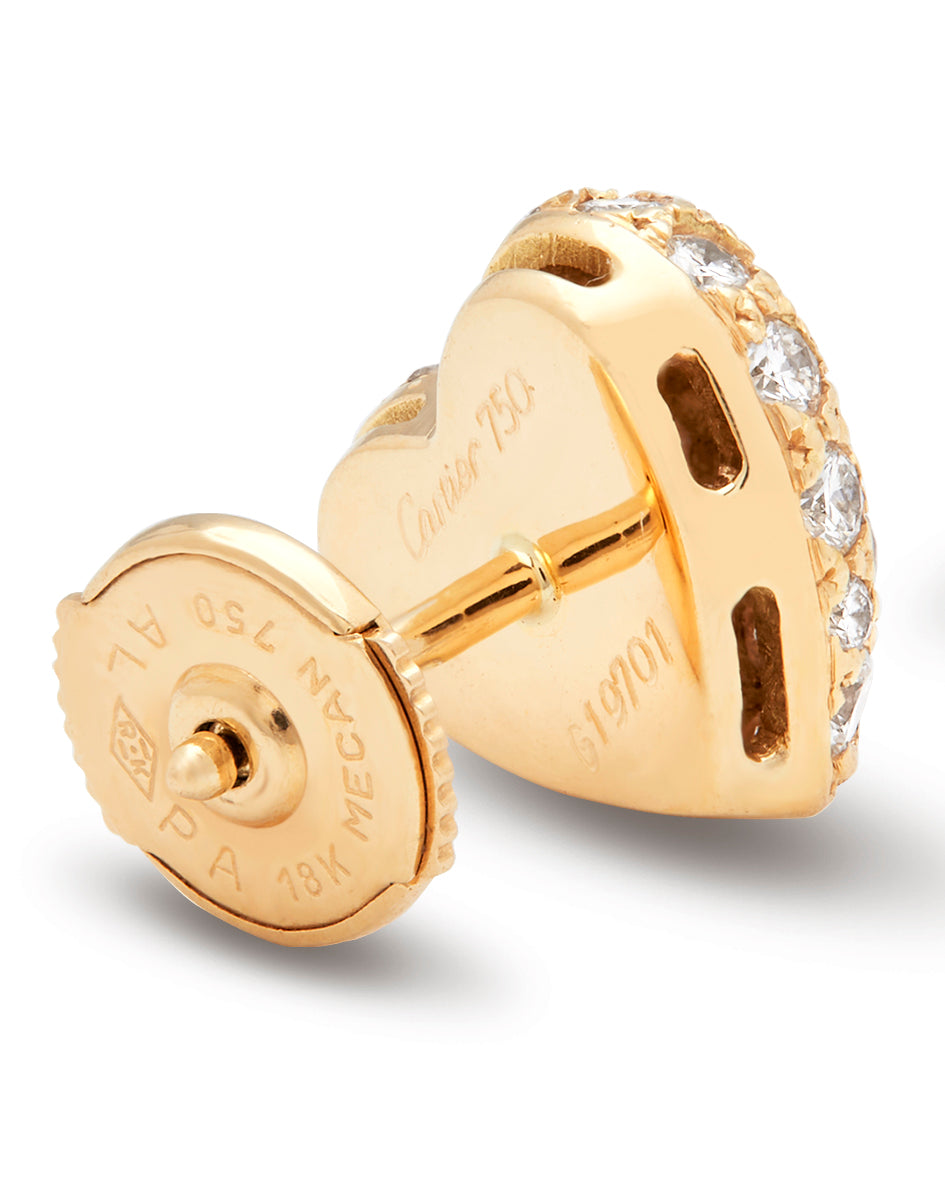 Cartier Pave Diamond Earrings