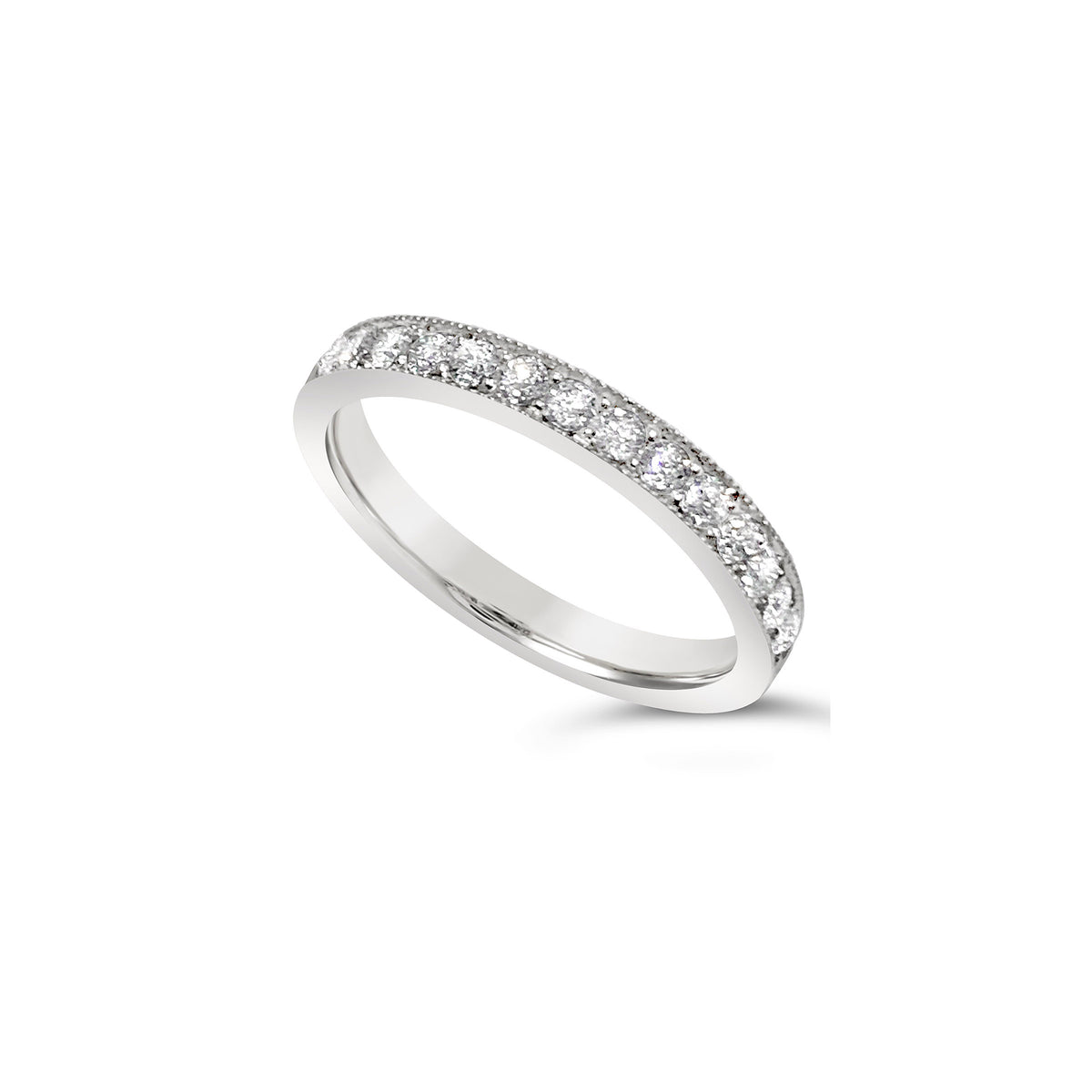 Platinum Half Diamond Band by Luminary Fine Jewellery, Surrey