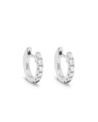 Aura 18ct White Gold Diamond 0.23ct Small Hoop Earrings