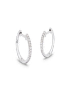 Aura 18ct White Gold Diamond Hoop Earrings 0.38ct