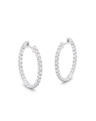 Aura 18ct White Gold Diamond Hoop Earrings 0.67ct