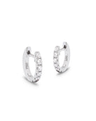 Aura 18ct White Gold Diamond Small Hoop Earrings 0.23ct