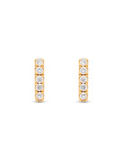Aura 18ct Yellow Gold Diamond 0.07ct Bar Earrings