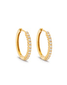 Aura 18ct Yellow Gold Diamond 0.38ct Hoop Earrings