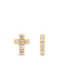 Aura 18ct Yellow Gold Diamond Bar Earrings 0.07ct