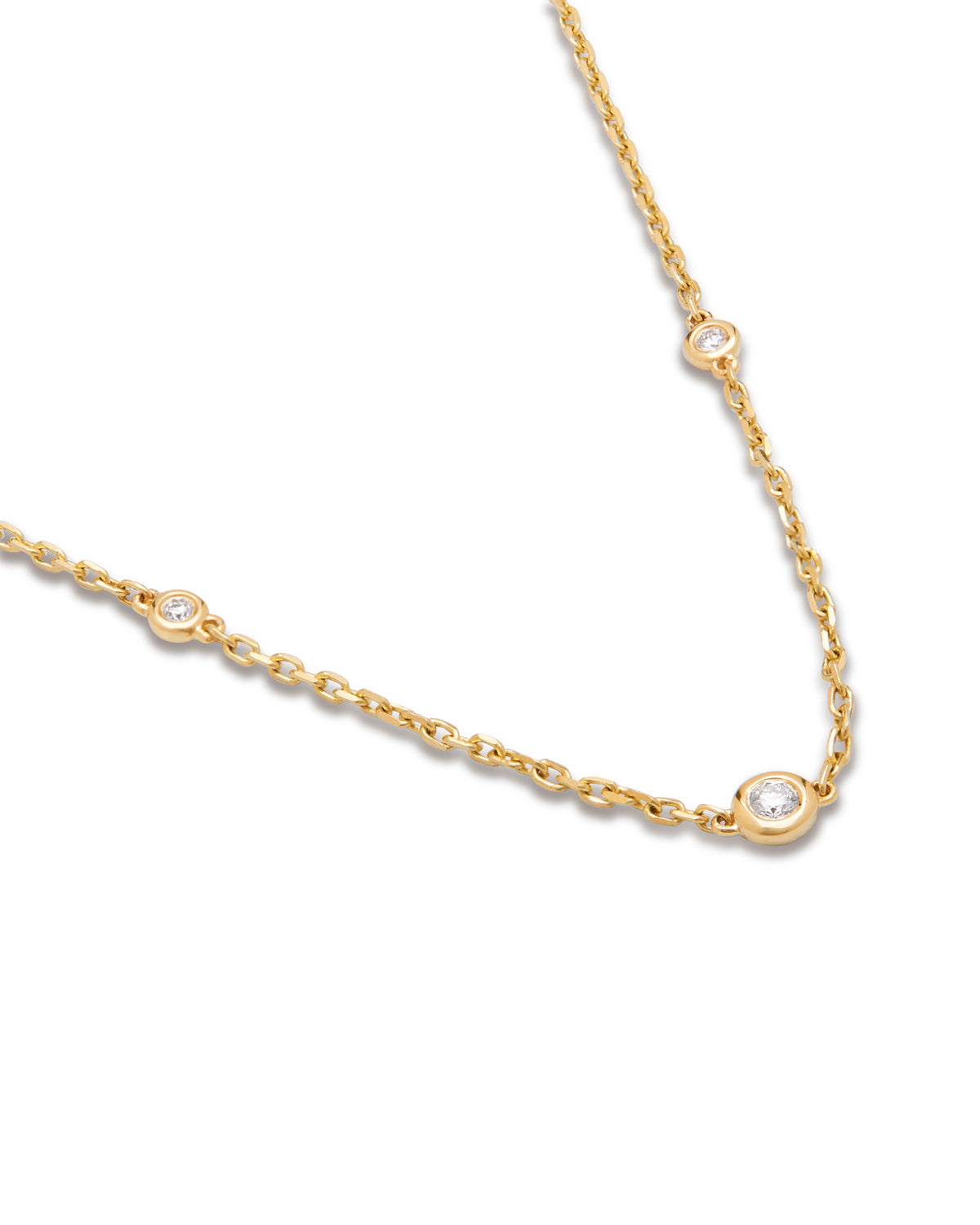 Aura 18ct Yellow Gold Diamond Necklace 0.23ct