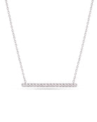 Aura White Gold Large Diamond 0.21ct Bar Pendant