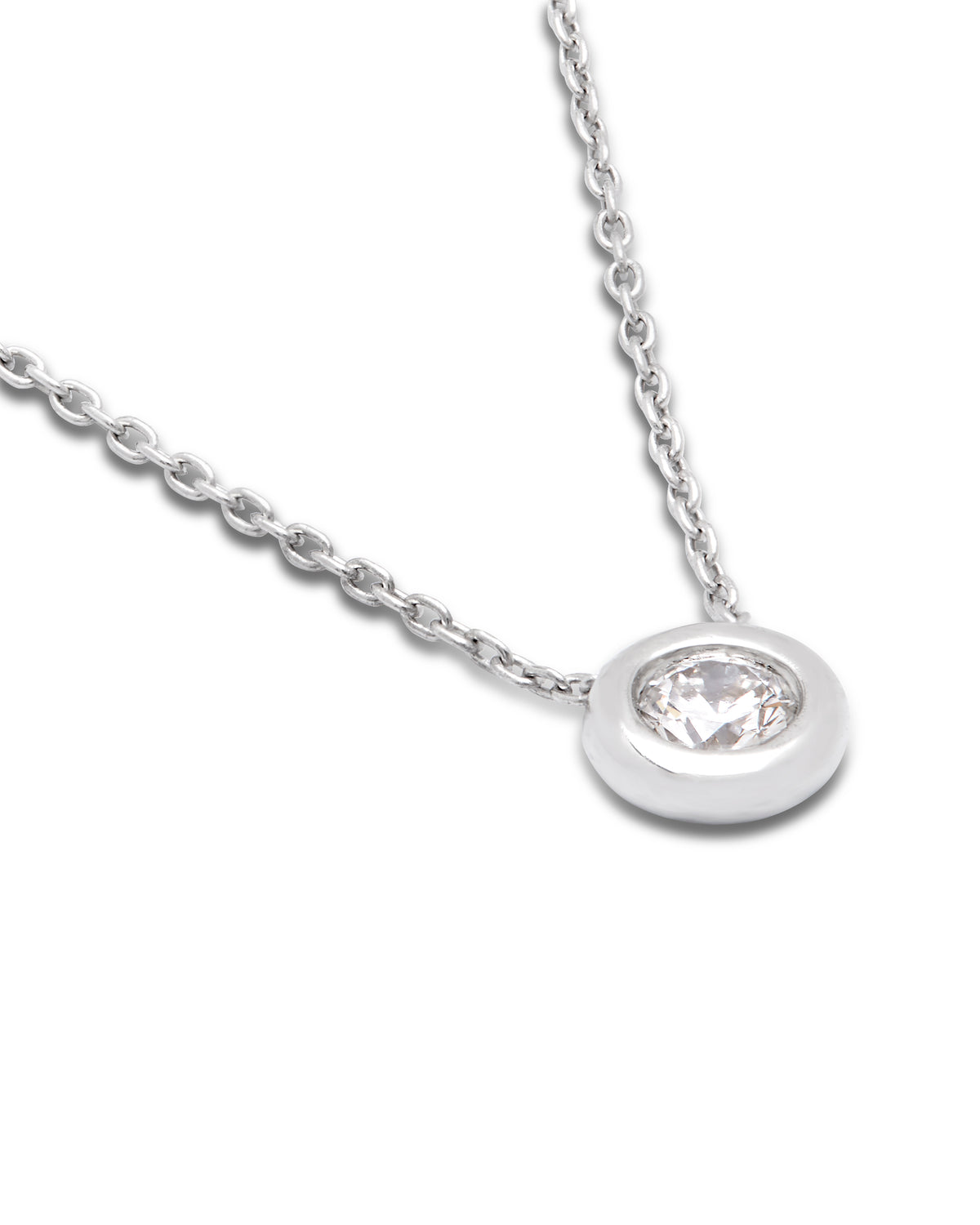 Aura White Gold Single Diamond Pendant 0.15ct