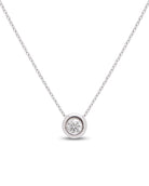 Aura White Gold Single Solitaire 0.10ct Pendant