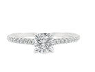 18ct Gold Diamond Solitaire Engagement Ring With Diamond Shoulders by Luminary Fine Jewellery, Surrey