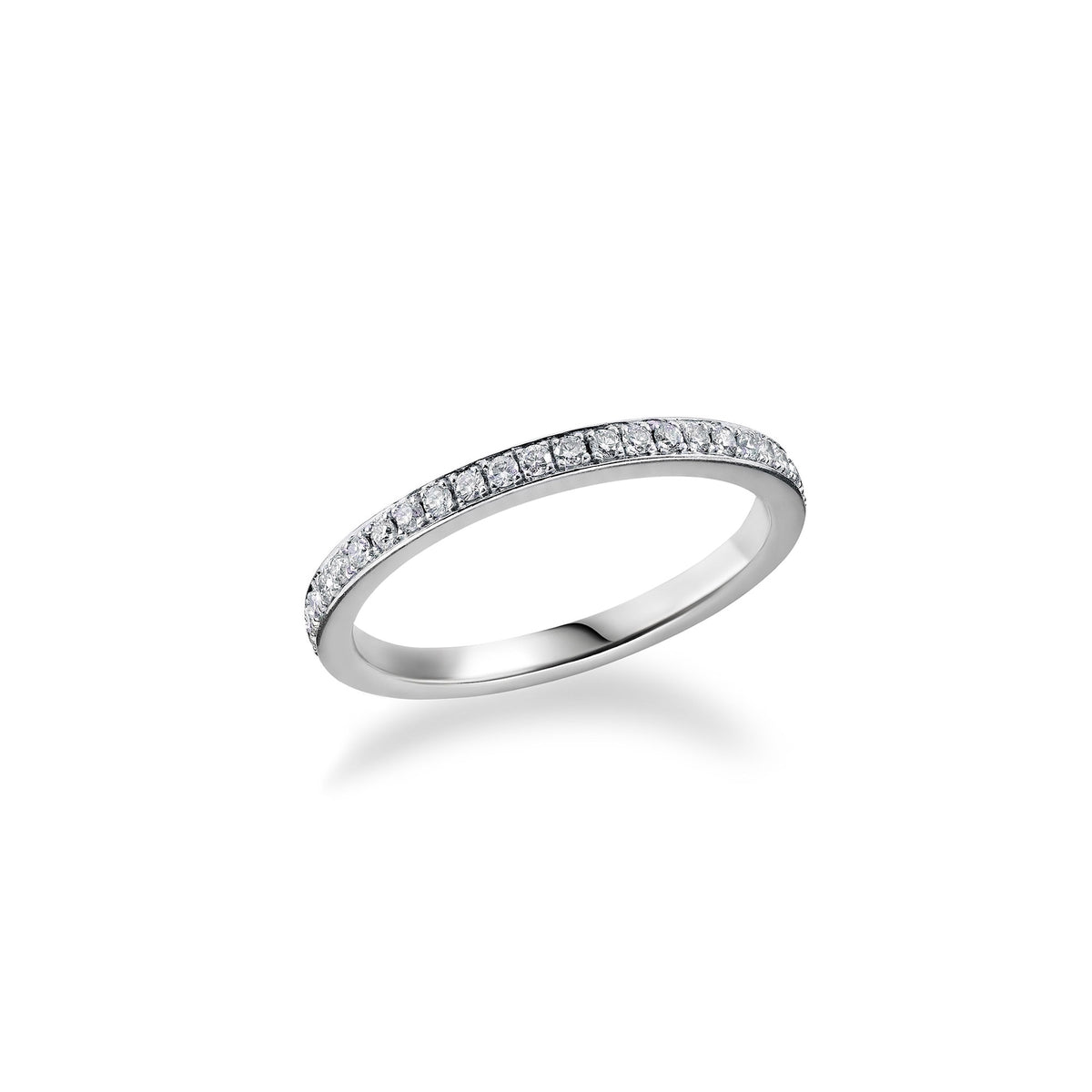 Platinum Full Diamond Grain Set Wedding Band by Luminary Fine Jewellery, Surrey