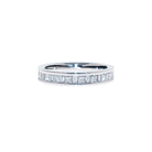 18ct White Gold Mixed Baguette & Princess Cut Diamond Wedding Band by Luminary Fine Jewellery, Surrey